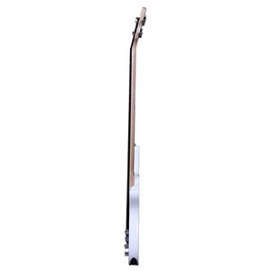Elegante Chitarra Basso Elettrica IB Bianca per Principianti, Costruzione Raffinata in Palissandro/Acero/Tiglio con Chiave per Cavo di Alimentazione - Product Image 2