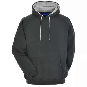 Sweat-shirt à capuche oversize pour homme, couleur unie, coton French Terry, décontracté, hiver, impression numérique, streetwear, poche, 370g - Product Image 2