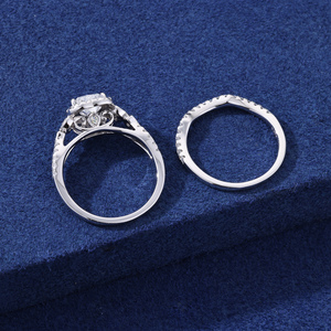Diamante cultivado en laboratorio de 2 mm de corte redondo, 1 quilate de corte corazón, color D, claridad VVS2, con anillo de diamantes de oro amarillo de 18k para mujer, joyería. - Product Image 3