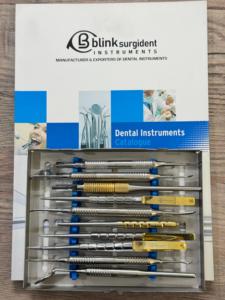 ชุดเครื่องมือถอนรากฟันแบบ Luxating ยี่ห้อ Blink Surgident Dental PDL รุ่น BSI-10-600 จำนวน 7 ชิ้น สีน้ำเงิน ด้ามจับแบบ Knurled ผลิตจากไทเทเนียม สำหรับการผ่าตัด - Product Image 6