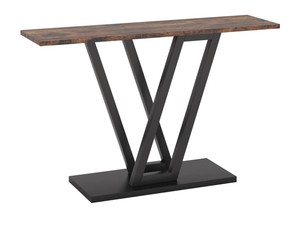 Mesa Consola Moderna de Madera con Base de Metal, Mueble Industrial para Entrada o Sala de Estar - Product Image 4