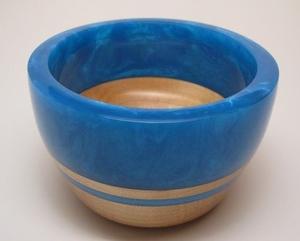 Bol en résine époxy et bois d'acacia fait main de qualité supérieure avec bords lisses et finition polie, sans BPA, pour collection de cadeaux de luxe - Product Image 4