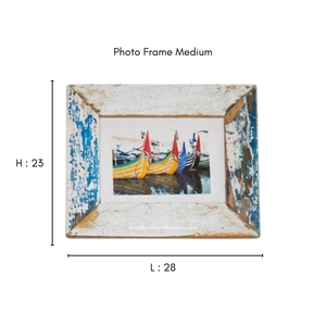 Handcrafted Photo <b>Frame</b> Eco-Friendly Reclaimed Boat Wood Original Color for <b>Wall</b> Home Decoration Living Room Bedroom Wholesale - Product Image 2