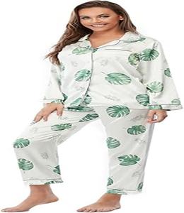 ชุดนอนผ้าซาตินไหมพิมพ์ลายคุณภาพสูง เนื้อนุ่ม น้ำหนักเบา สวมใส่สบาย ทรงคลาสสิก สีตามสั่ง ชุด 4 ชิ้น สำหรับผู้หญิง - Product Image 5