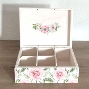 Boîte en bois imprimée à motif géométrique, boîte à bijoux abstraite, boîte de rangement en bois imprimée pour décoration de bureau moderne, vente en gros - Product Image 2