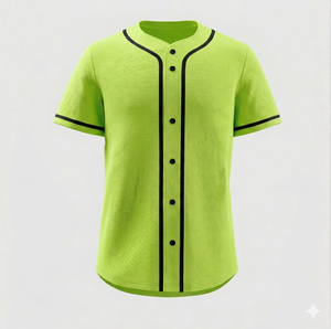 Summer Wear Men's <b>Baseball</b> Jersey Breathable Two Button Jersey Heat-Transfer Printed 100% Polyester Anti-Bacterial Low Price - Product Image 3