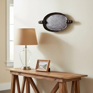 Bandeja de Almacenamiento Rectangular de Metal con Acabado Aceitado, Diseño en Relieve, Estilo Oriental, un Solo Compartimento, para Uso en Mesa - Product Image 6