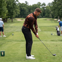 Kaos Polo Lengan Panjang Katun Premium Pria Kerah Kontras Musim Gugur Pakaian Kasual Golf Grosir Pabrik