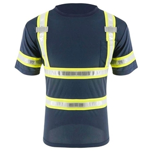 Camisetas de Trabajo de Manga Corta de Alta Visibilidad Personalizadas, Unisex, Transpirables, Reflectantes, Ropa de Seguridad para la Construcción - Product Image 3