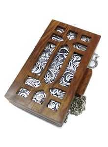 Natural Wooden Clutch <b>Purse</b> <b>Cheap</b> Rate Stylish Women Handbag for Wedding Party Evening and Festive Wear - Product Image 5