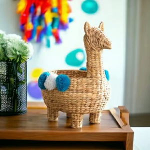 Cestas de Almacenamiento Modernas Tejidas a Mano con Diseño de Animales de Mimbre Ecowoodies, Decoración Infantil con Forma de Animal, Organizador de Juguetes para Niños - Product Image 2