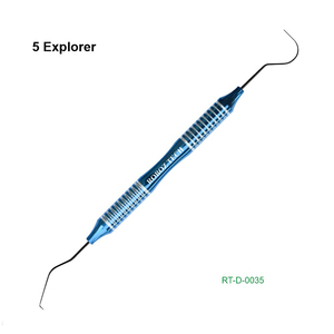 Explorador Dental Ergonómico Manual de Doble Punta 3CH, Punta Negra, Hecho de Acero Inoxidable por Roboz Tech Pakistán - Product Image 2