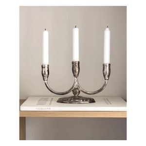 Candelabro de Metal Negro Vintage Personalizado por el Fabricante, Centro de Mesa con 3 Cabezas para Velas Cónicas, Decoración para Mesa de Hotel o Boda - Product Image 6