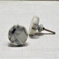 Boutons de meuble Art Déco en marbre écologiques pour armoire, tiroir, placard – Poignées décoratives faites à la main de qualité supérieure pour la maison