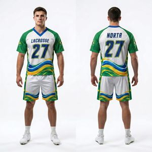 Uniforme de Lacrosse Rojo y Negro con Gráficos Sublimados, Jersey y Pantalones Cortos Transpirables de Malla de Secado Rápido, Conjunto de Ropa Deportiva para Equipo - Product Image 4