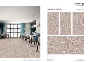 Carreaux de porcelaine à surface brillante, dimensions 60x120cm, 600x1200mm, 24x48, pour projets de design d'intérieur luxueux pour murs et sols. - Product Image 3