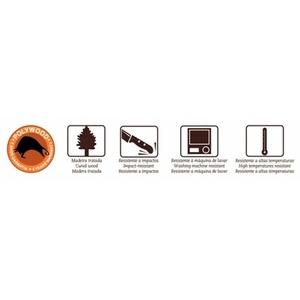 Juego de 6 cuchillos para carne JAYA MATA X, ambidiestros, ecológicos, modernos, de acero inoxidable, con mango de madera y acabado satinado afilado - Product Image 5