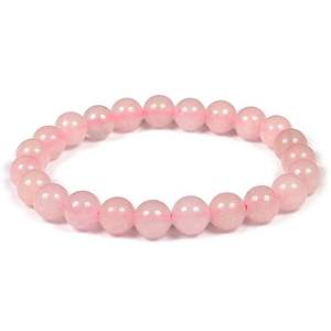 Pulsera redonda de cuentas de piedra de cuarzo rosa Feng Shui hecha a mano para hombres y mujeres, tamaño 8-10 mm, joyería de moda, energía - Product Image 2