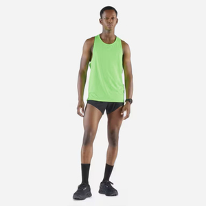 Men's <b>Neon</b> Green Sleeveless Tank <b>Top</b> O-Neck Knitted Solid Color Sporty Fit Breathable Regular Length <b>Top</b> - Product Image 2