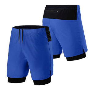 Shorts de sport respirants en toile double couche pour hommes, idéaux pour le basketball, le fitness, la course et l'entraînement – Style athlétique et streetwear uni - Product Image 3