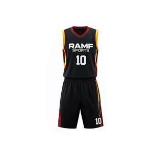 Ensemble de maillots de basket-ball personnalisés par sublimation, respirant, grande taille, uniforme d'équipe, 100% polyester - Product Image 4