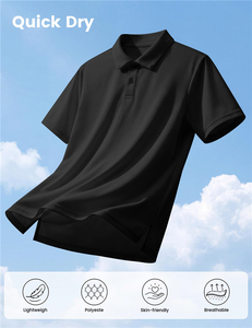 T-shirt de golf et de tennis à manches courtes, 100 % polyester, séchage rapide, personnalisable avec logo, pour garçons, vêtements scolaires, polos pour enfants - Product Image 3