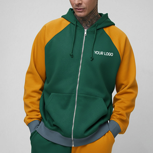 เสื้อฮู้ดดี้ผู้ชายไซส์ใหญ่ ผ้าฝ้าย 100% 240gsm สำหรับฤดูหนาว ผ้าฟลีซ ซิปสีชมพูพื้น ล้างสีแบบ Stonewashed  สกรีนลายปักโลโก้ตามสั่ง - Product Image 5