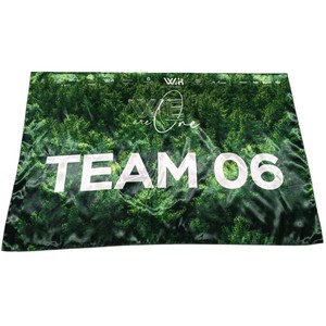 Bandera Promocional con Forma de Pluma, Impresión Digital, Duradera, de Poliéster y Aluminio, del Consejo Contra el Cáncer - Product Image 3