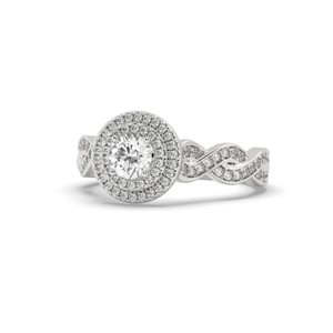 Anillo de Compromiso y Aniversario para Mujer, Vintage, con Incrustaciones de Oro Blanco de 14K, 1.232 Quilates, Cultivado en Laboratorio, Claridad VS1, Color F - Product Image 3