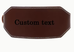Customizable Leather Weightlifting Belt Non-Slip Adjustable Buckle Closure Back Support for Strength <b>Training</b> Gym Unisex Basic - Product Image 2