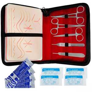 Kit de pratique de suture manuel en acier chirurgical personnalisé avec coussinet de peau, certifié CE, pour étudiants en médecine, Salaar Industry - Product Image 1