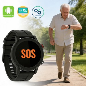 Montre connectée L23 Senior SOS pour alerte de vie, 4G GPS, intégration Android Launcher API SDK, montres de <span class=keywords><strong>santé</strong></span> pour appels d'urgence - Product Image 1