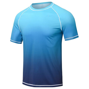 Men Rash Guard <b>Compression</b> T <b>Shirt</b> Short Sleeve Swim <b>Shirt</b> UV Protection Quick Dry Custom Logo Wholesale - Product Image 1
