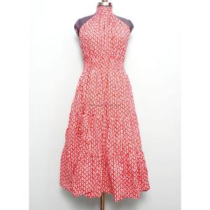 Customized Eco-Friendly Breathable Sweet <b>Summer</b> Floral Midi <b>Dress</b> Natural Cotton Sleeveless Soft Comfortable Fit Flare <b>Dress</b> - Product Image 1