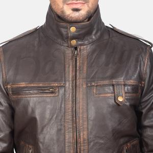 Parka utilitaire marron expresso symétrique à double fermeture éclair, col montant côtelé, multi-poches, vente en gros - Product Image 6