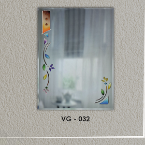Clear Reflective <b>Mirror</b> With V-Groove <b>Wall</b>-Mounted Frameless Art Decor Style for Any Living Space VG-032 - Product Image 2