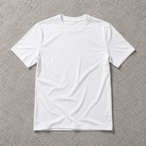 T-shirt blanc minimaliste respirant et à séchage rapide pour homme – Idéal pour la gym et le sport en été - Product Image 1