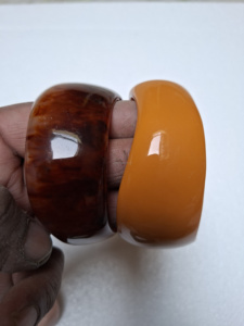 Brazaletes de Resina Hechos a Mano de Primera Calidad, Impresionantes Efectos Metálicos de Mármol, Artesanía Única de la India, Uttar Pradesh, para Negocios Mayoristas - Product Image 2
