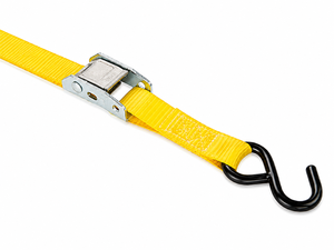 Sangle d'arrimage à cliquet en polyester robuste avec boucle à came 25mm 800kg Certifiée CE 3m avec crochet en S pour fixation de camions Fabricant OEM direct usine - Product Image 6