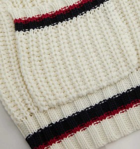 Varsity College Style Knit Sweater Street Style Knitted Pullover Loose <b>Fit</b> <b>Jumper</b> Durable Fabric Lady Apparel Breathable - Product Image 4