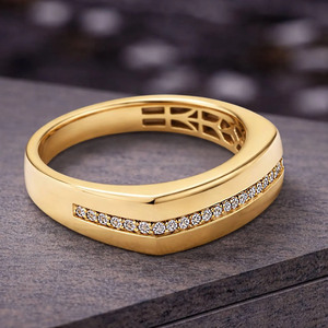 Men's Round Cut Moissanite Diamonds Wedding Band Hip Hop Style Wide Channel <b>Set</b> Engagement <b>Ring</b> 925 <b>Sterling</b> <b>Silver</b> Jewelry - Product Image 2