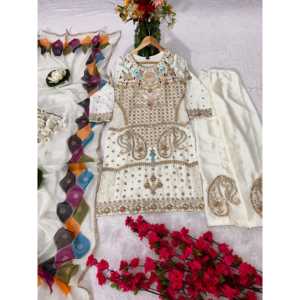 Ensemble Dupatta haut-bas et magnifique pour femmes - Product Image 5