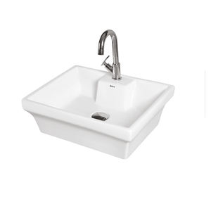 Lavabo de Cerámica Blanco de Primera Calidad Hecho en India, Lavabo de Sobremesa Blanco a un Precio Accesible - Product Image 1