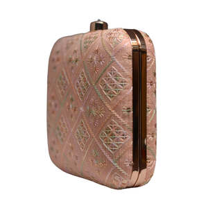 Bolso de Mano Moderno con Lentejuelas Color Durazno, Elegante Bolso de Noche de Diseñador para Eventos de Mujeres - Product Image 2