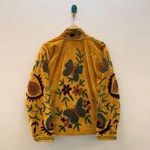 Veste traditionnelle en velours brodé pour femme, style Suzani, pour festival, avec motif papillon, courte, pour demoiselle d'honneur, blazer d'hiver - Product Image 2