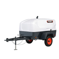 Compresseur d'air rotatif portable 250 CFM 150 PSI, compresseur industriel diesel