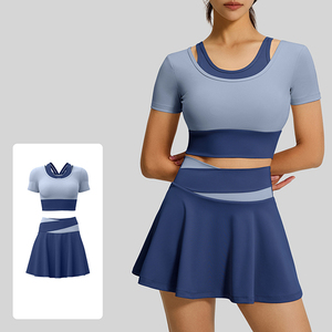 Conjunto de dos piezas para mujer con top corto sin mangas y falda pantalón, atuendo informal de verano a juego para uso diario, vacaciones, viajes y fin de semana - Product Image 4