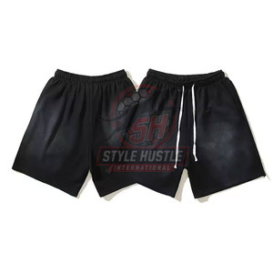 Shorts de Lavado Ácido de la Mejor Calidad, Color Liso Popular, Hechos en Pakistán, Shorts de Lavado Ácido para Hombre - Product Image 2