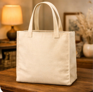 Premium Custom Heavyweight Reusable Supermarket Reinforced Design Cotton Canvas Grocery Tote Shopping <b>Bag</b> with Bottom Gusset - Product Image 4