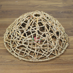 Abat-jour en jonc de mer fait main Artex Dong Thap Vietnam, éco-responsable, style moderne minimaliste rustique, luminaire suspendu pour la décoration intérieure - Product Image 1
